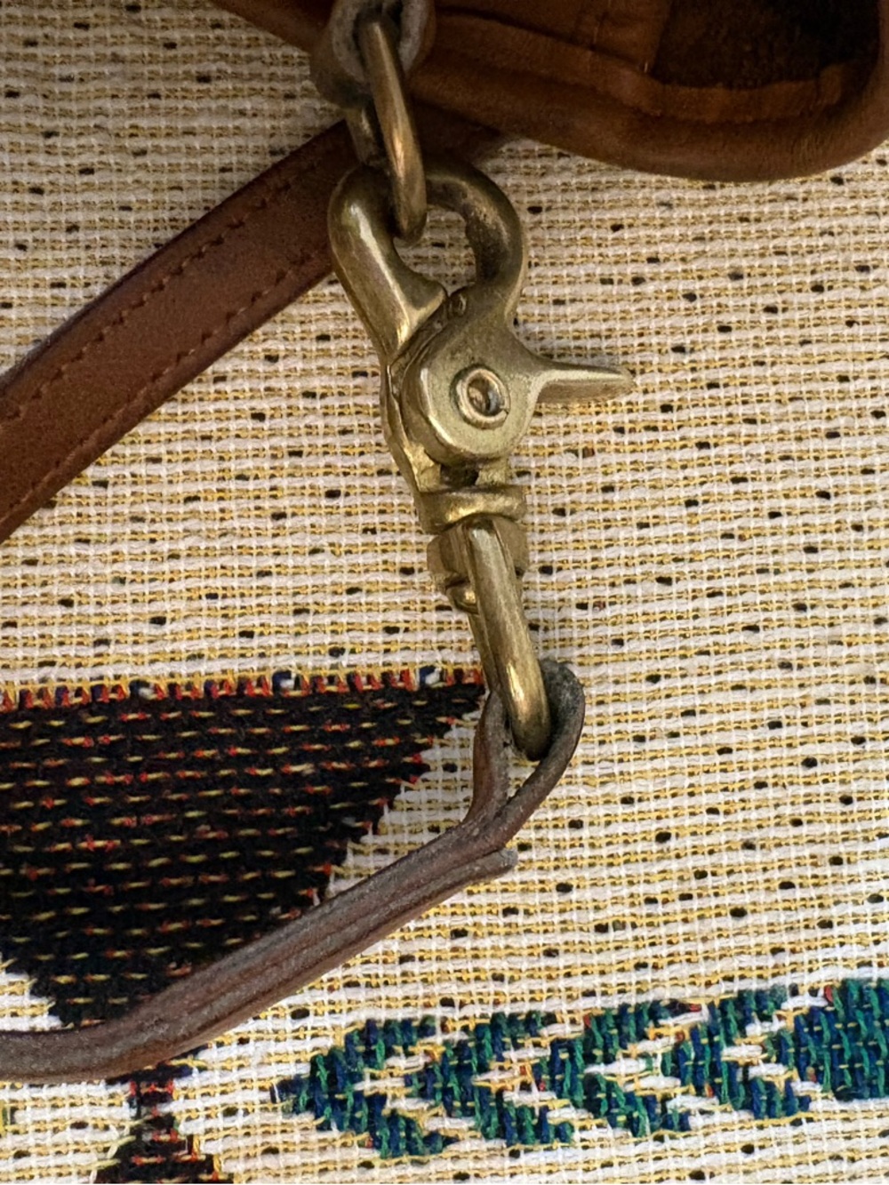 Coach Vintage Tan Leather Station Bag 1980’s Brass Hardware 0406-328 - Picture 12 of 16